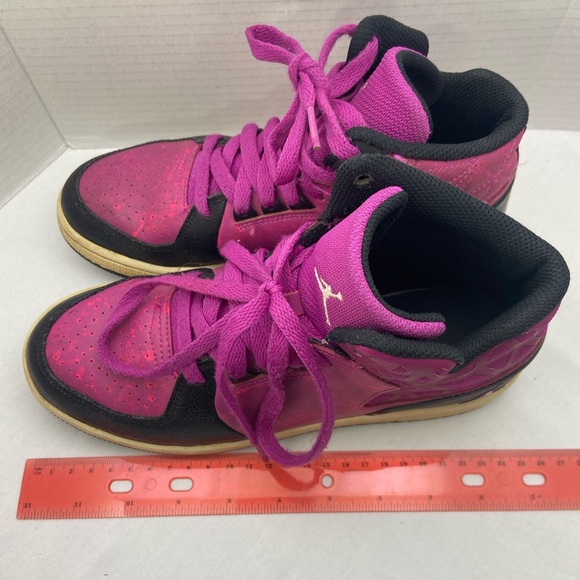 Kids Nike Air Jordon 1 Flight Fuchsia Flash High Top size 5Y  (kids) Pre-owned - Picture 5 of 14